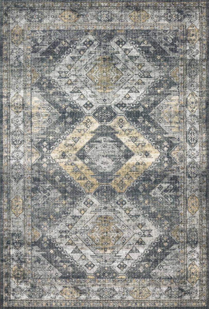 Skye Area Rug - Graphite & Silver - 5 ft. x 7 ft. 6 in. - Durable Polyester