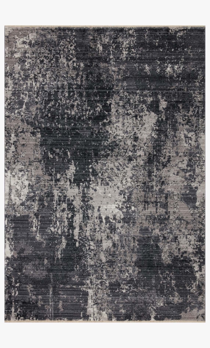 SAMRSAM-06CCSI160S 18 x 18 in. Samra Charcoal & Silver Transitional Power Loomed Rug