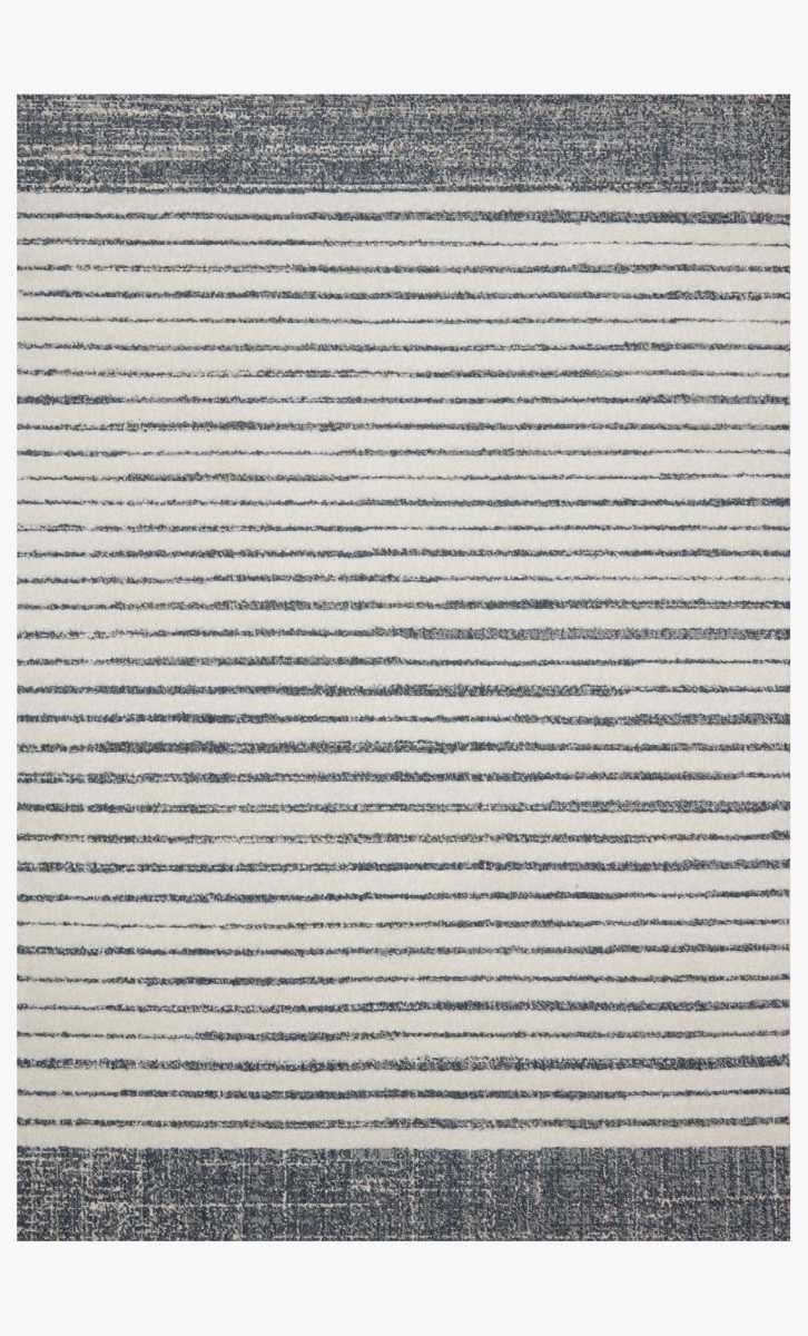 HAGEHAG-01WHOC2778 2 ft. 7 in. x 7 ft. 8 in. Hagen White & Ocean Contemporary Power Loomed Rug -  Loloi Rugs