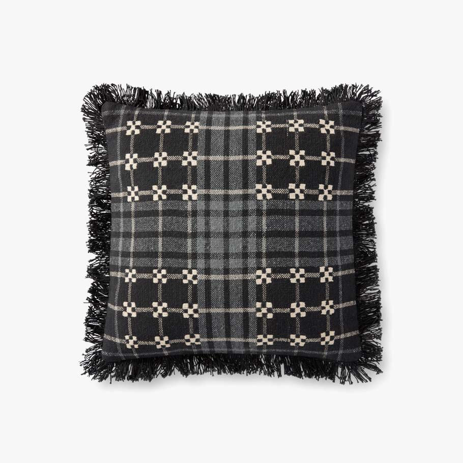 Picture of Loloi Rugs P012P0927BLGYPIL1 18 x 18 in. Black & Gray Pillow