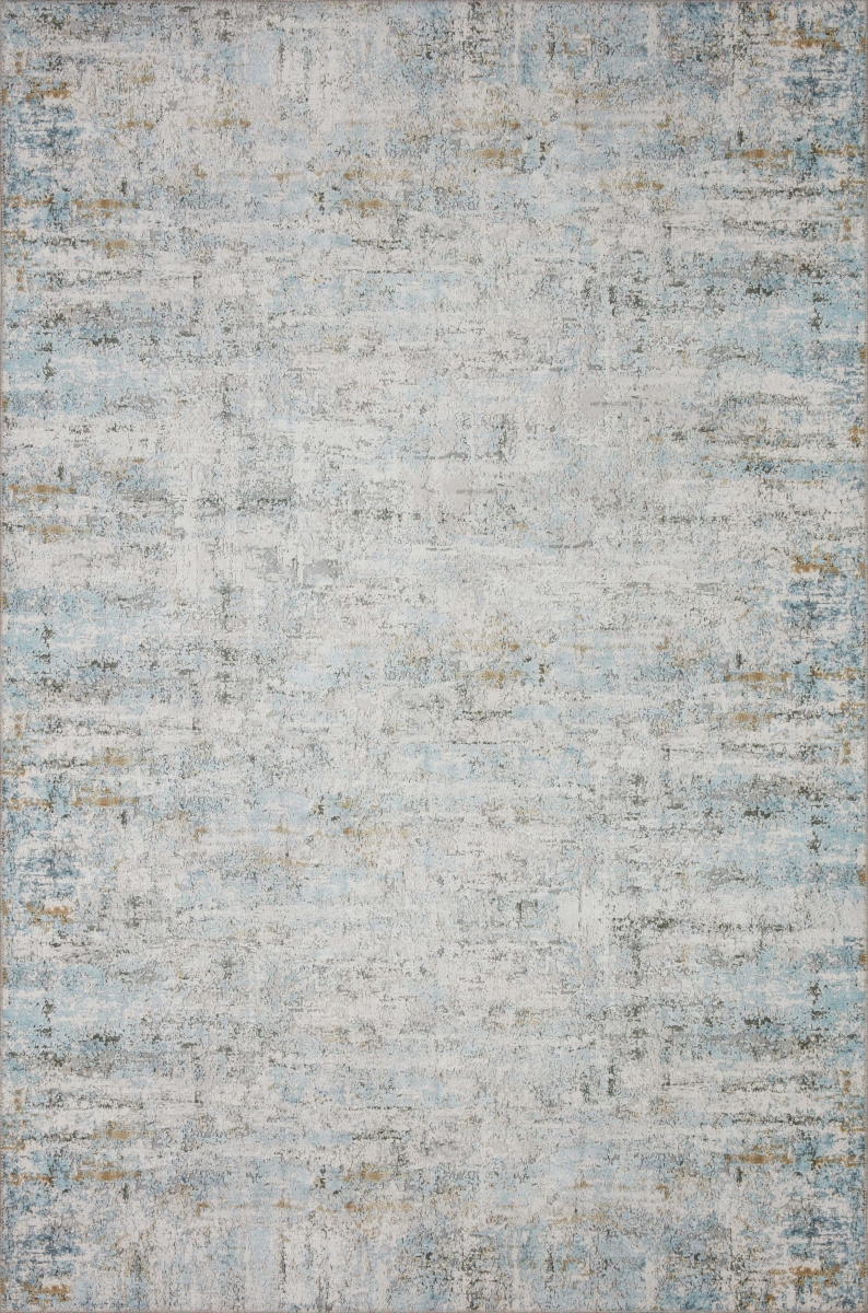 DRIFDRI-03IVSC160S 18 x 18 in. Sample Drift Abstract Area Rug, Ivory & Sky