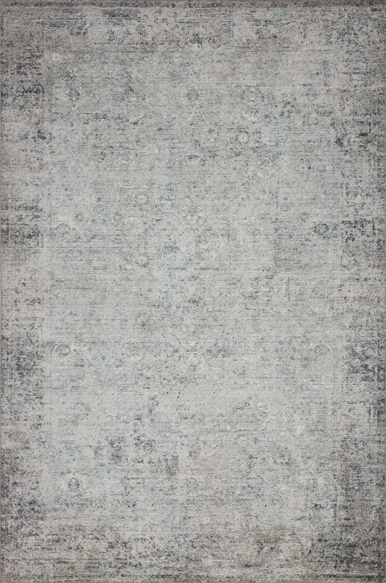 DRIFDRI-05IVSI160S 18 x 18 in. Sample Drift Abstract Area Rug, Ivory & Silver