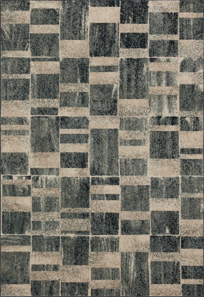 BOWEBOW-03SXSA96C6 9 ft.-6 in. x 12 ft.-6 in. Bowery Rectangle Area Rug, Storm & Sand