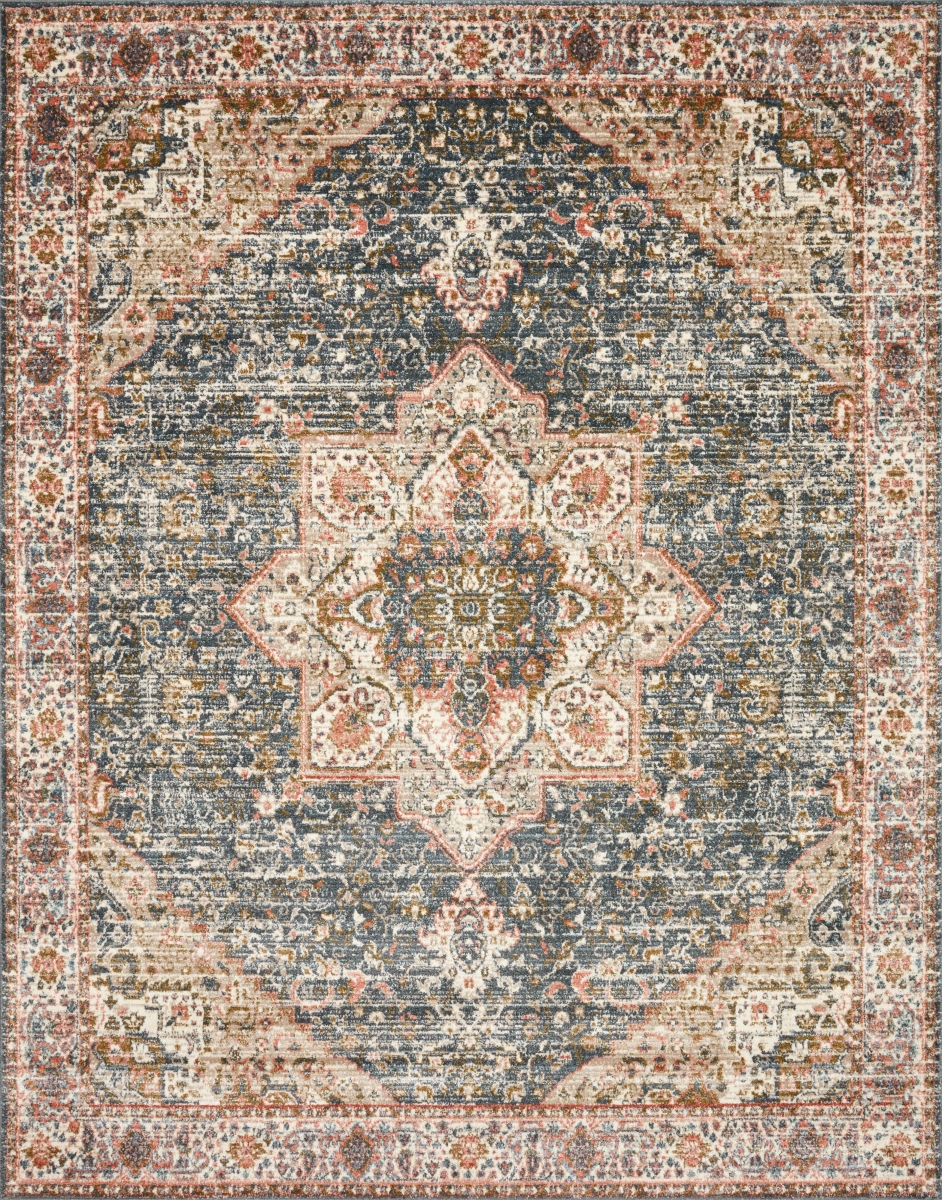 SABASAB-01BBML160S 18 x 18 in. Sample Saban Area Rug, Blue & Multi Color