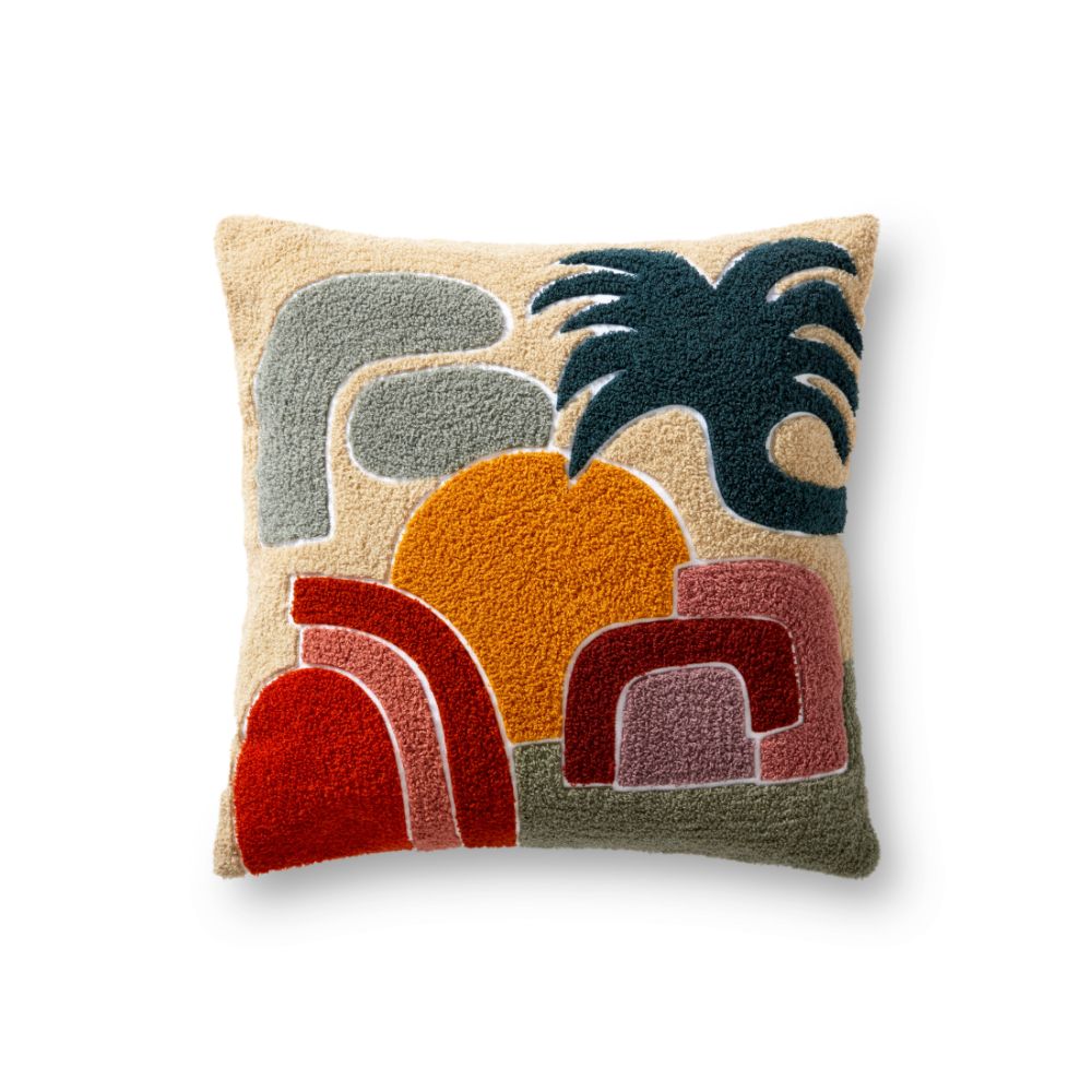 Picture of Loloi Rugs PSETP0965ML00PIL1 Multi Color Square Pillow Cover with Poly&#44; 18 x 18 in.