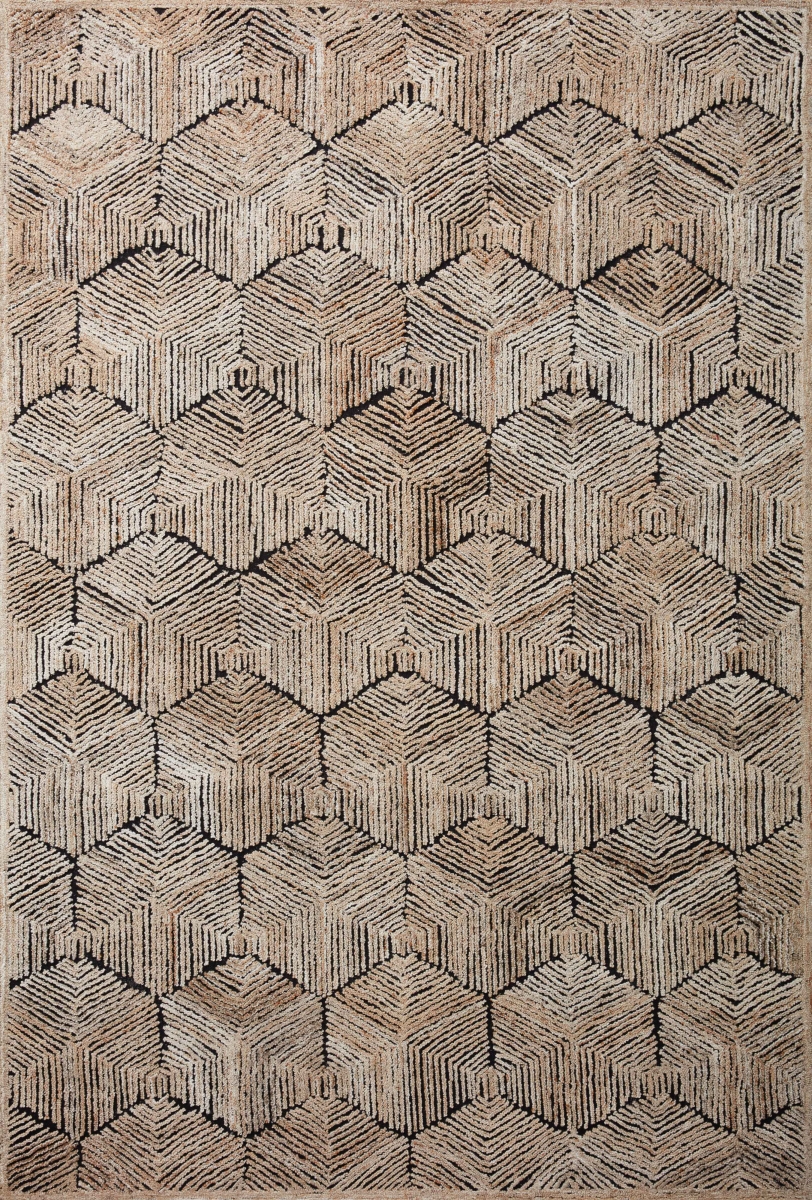 PRSCPRE-02BE00B6F0 11 ft. 6 in. x 15 ft.Prescott Contemporary Hooked Rectangle Area Rug, Beige