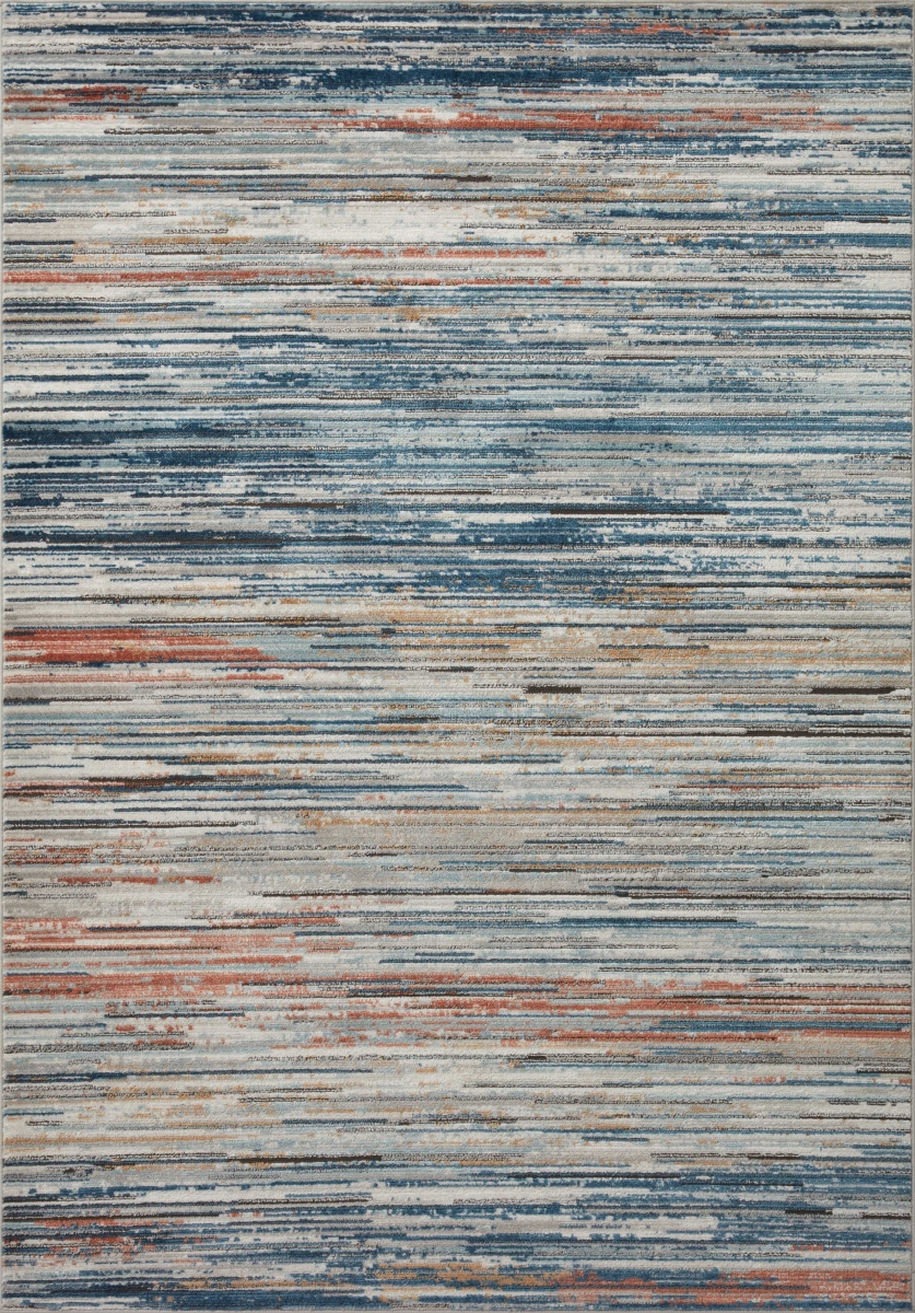 Bianca Contemporary Rug - Pebble & Multi Color - 7'11in. x 10'6in. - Durable Design