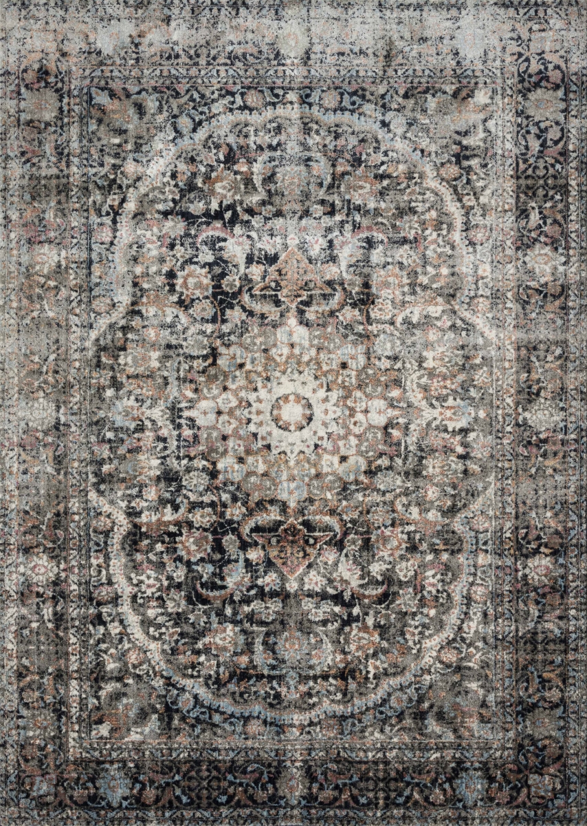 ANASAF-24CCSS27C0 2 ft. 7 in. x 12 in. Anastasia Rectangle Area Rug, Charcoal & Sunset -  Loloi Rugs