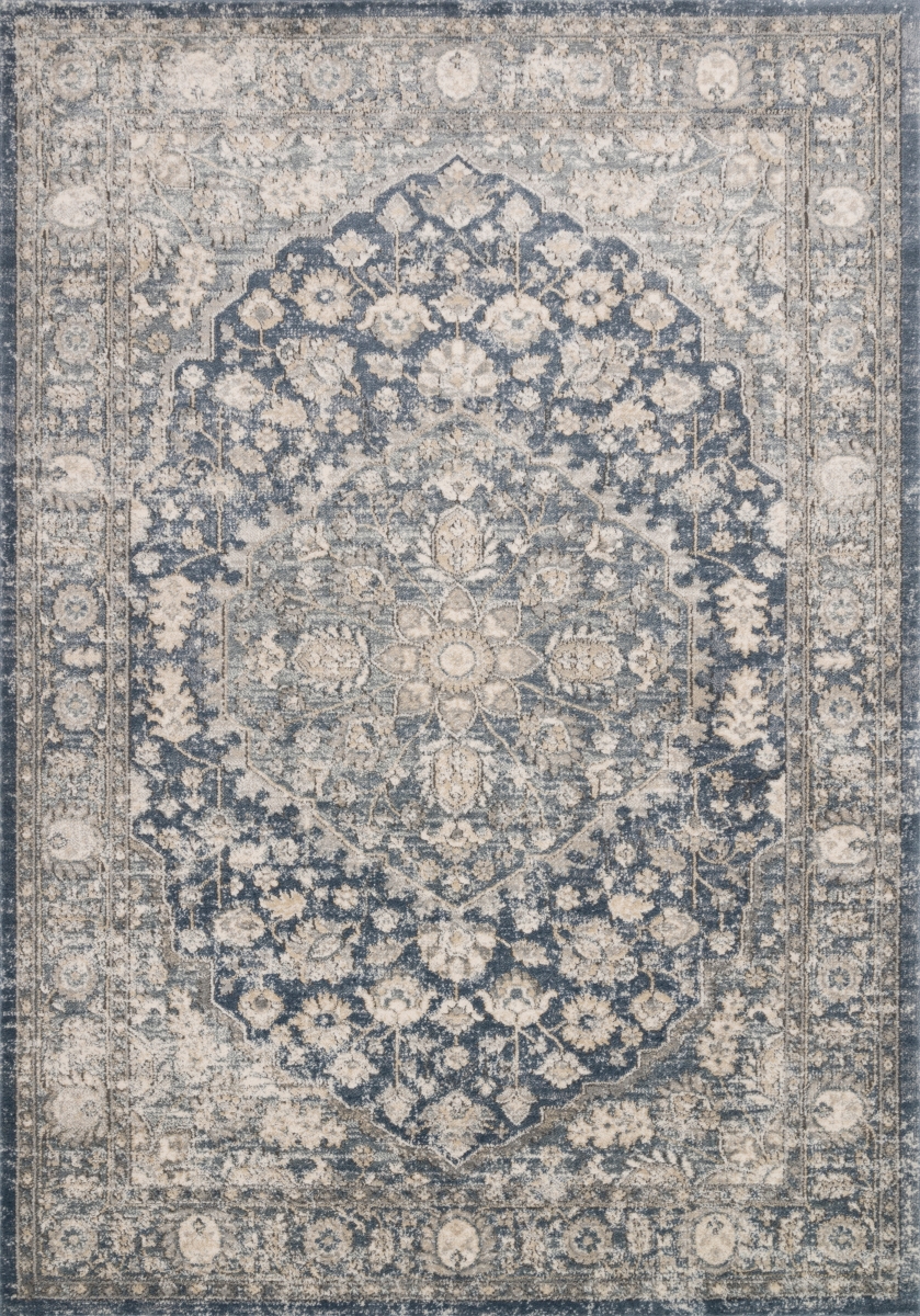 TEAGTEA-01DEMI99D6 9 ft.-9 in. x 13 ft.-6 in. Teagan Power Loomed Rectangle Rug, Denim & Mist