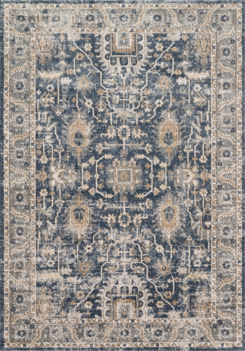 TEAGTEA-03DEPP28A6 2 ft.-8 in. x 10 ft.-6 in. Teagan Power Loomed Rectangle Rug, Denim & Pebble