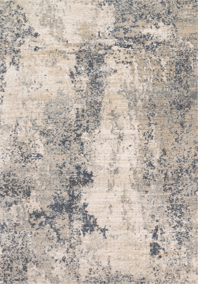 TEAGTEA-07NADE160S 1 ft.-6 in. x 1 ft.-6 in. Teagan Power Loomed Square Rug, Natural & Denim