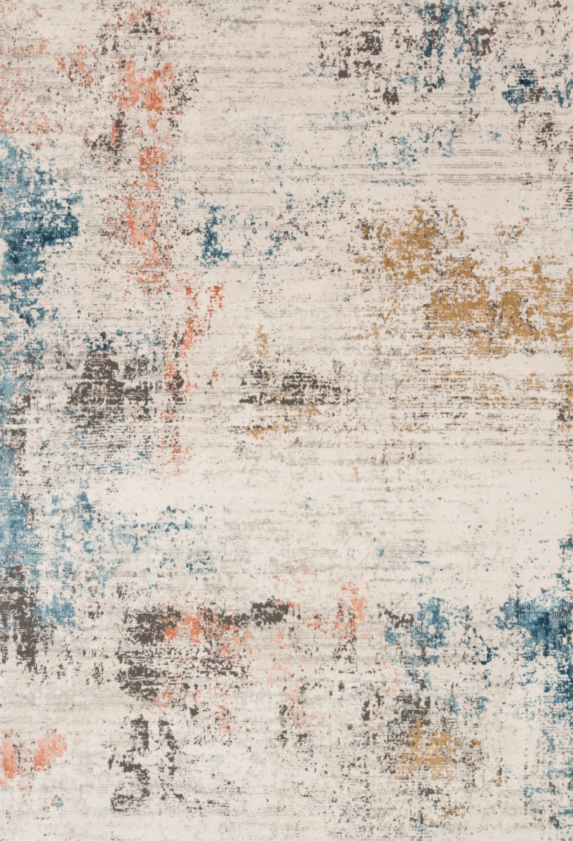 Loloi ALCHALC-03IVML2876 2 ft. 8 in. x 7 ft. 6 in. Alchemy Power Loomed Transitional Rectangle Area Rug, Ivory & Multi Color