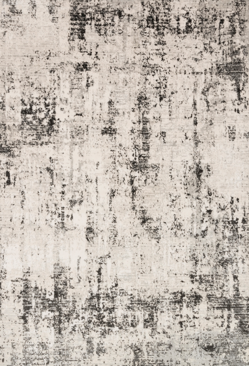 Loloi ALCHALC-04SIGT2840 2 ft. 8 in. x 4 ft. Alchemy Power Loomed Transitional Rectangle Area Rug, Silver & Graphite