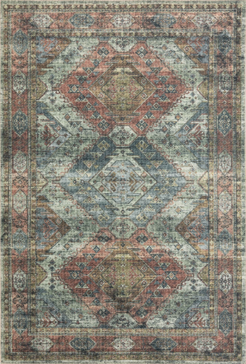 SKYESKY-06APMI2050 2 x 5 ft. Skye Power Loomed Traditional Rectangle Area Rug, Apricot & Mist