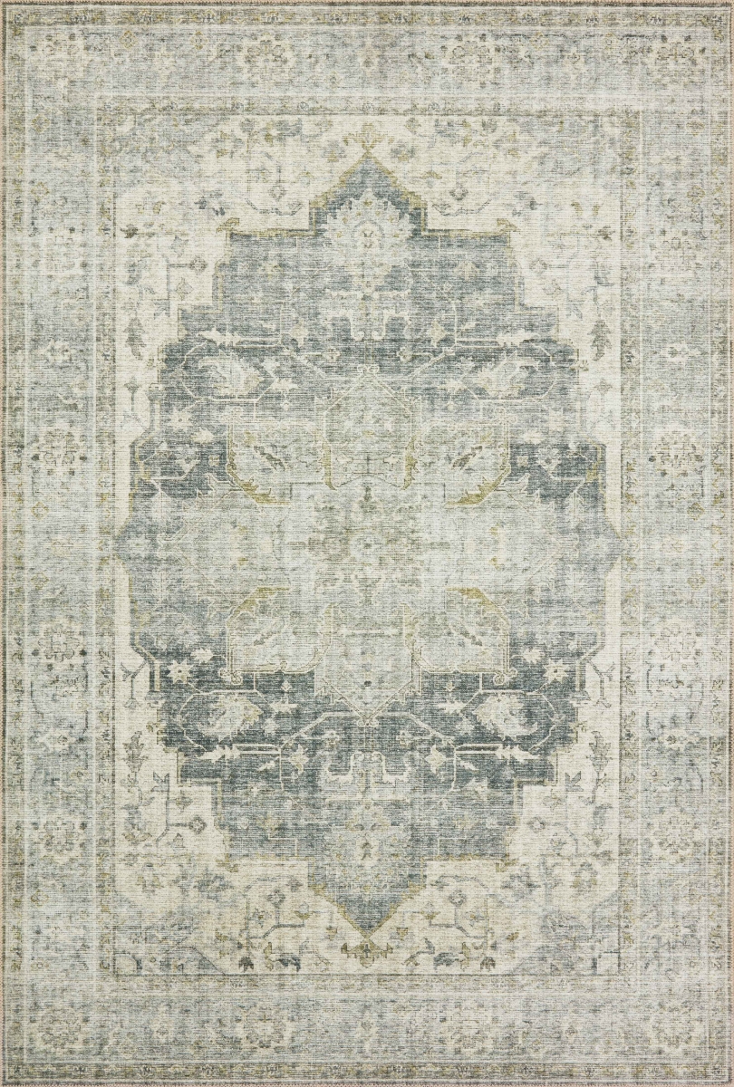 SKYESKY-12CCDV6090 6 x 9 ft. Skye Power Loomed Traditional Rectangle Rug, Charcoal & Dove