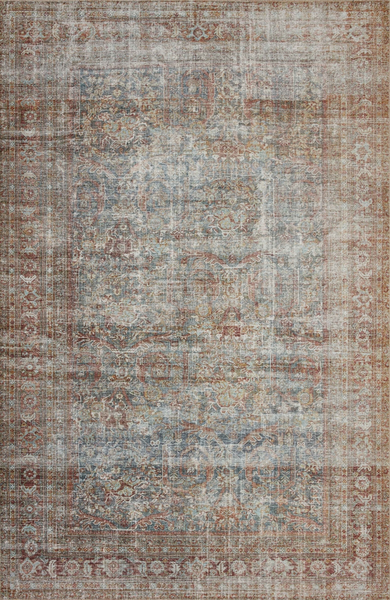 JULSJUL-04TGMI96E0 9 ft. 6 in. x 14 ft. Jules Rectangle Area Rug, Tangerine & Mist