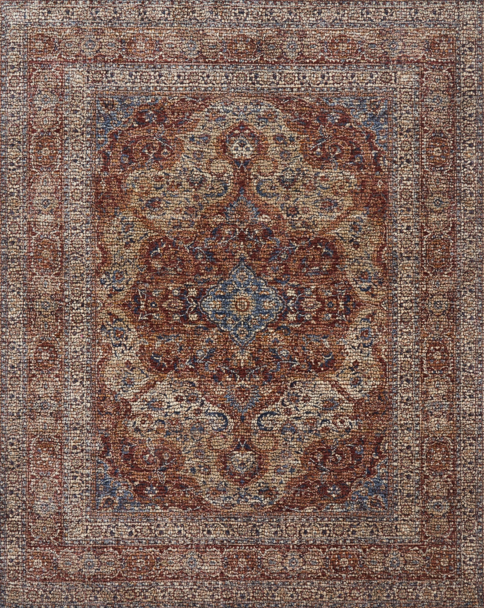 PORCPB-07ADAD5080 5 x 8 ft. Porcia Power Loomed Transitional Rectangle Rug, Adobe Spice & Adobe Spice