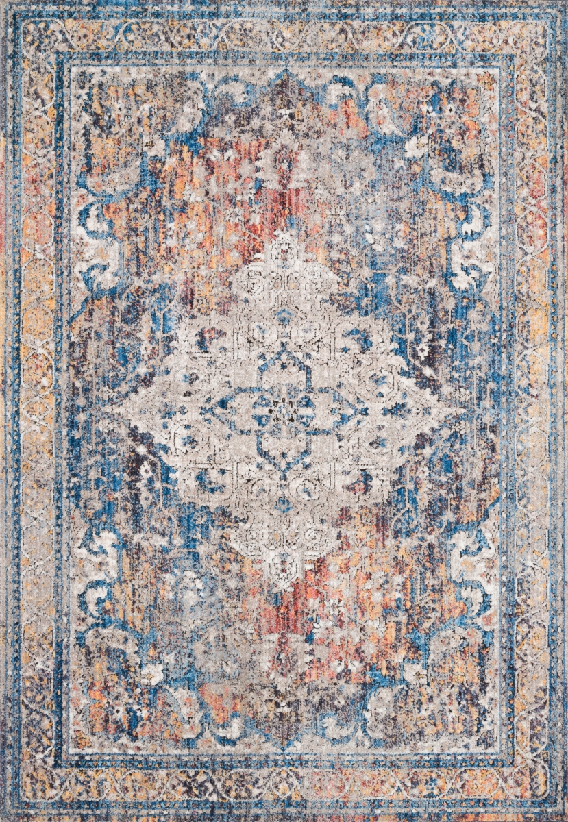 DANTDN-04MLSN96D3 9 ft.-6 in. x 13 ft.-3 in. Dante Power Loomed Transitional Rectangle Rug, Multi Color & Stone