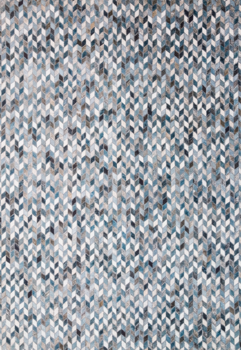 MADDMAD-08OCGY160S 1 ft.-6 in. x 1 ft.-6 in. Maddox Power Loomed Contemporary Square Rug, Ocean & Grey