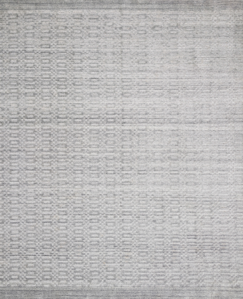 LENNLEN-01SI005686 5 ft.-6 in. x 8 ft.-6 in. Lennon Hand Loomed Rectangle Area Rug, Silver
