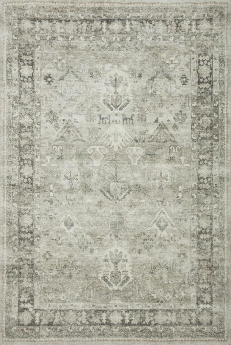 ROSTROS-03IVTC7696 7 ft. 6 in. x 9 ft. 6 in. Rosette Rectangle Area Rug, Ivory & Terracotta