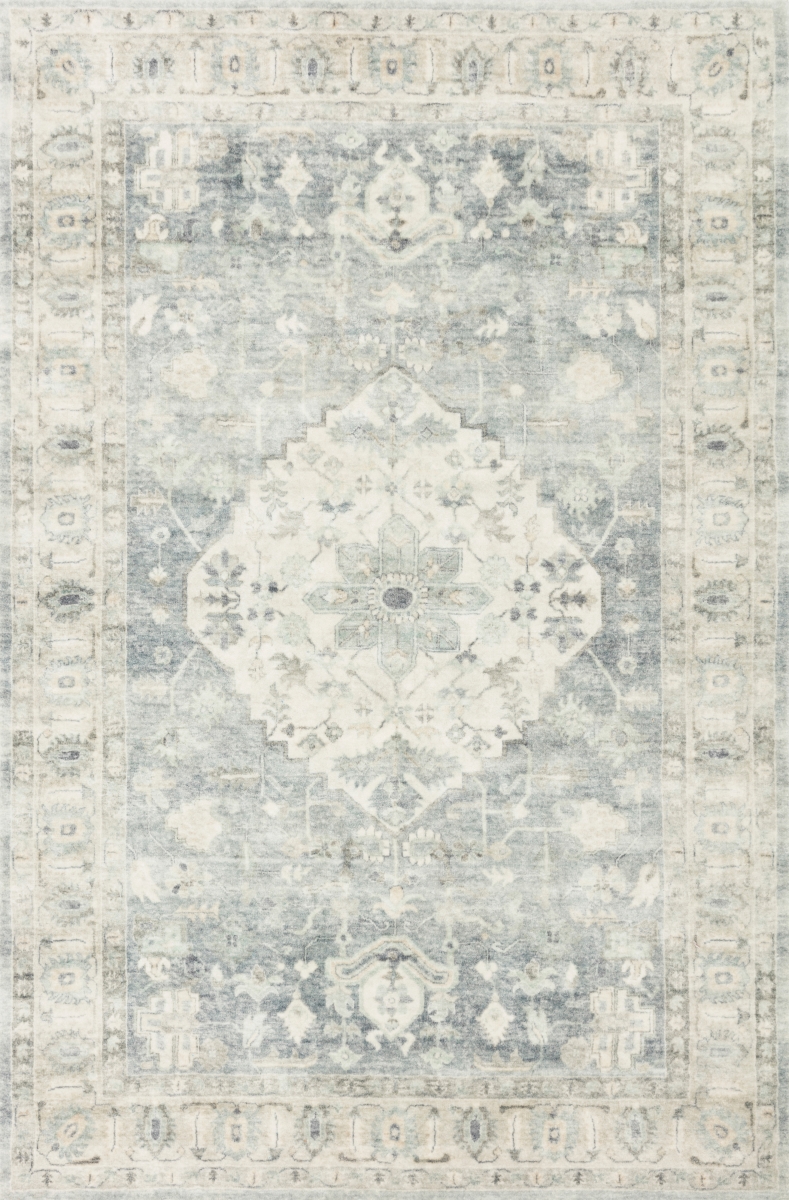 ROSTROS-06CGIV7696 7 ft. 6 in. x 9 ft. 6 in. Rosette Rectangle Area Rug, Clay & Ivory