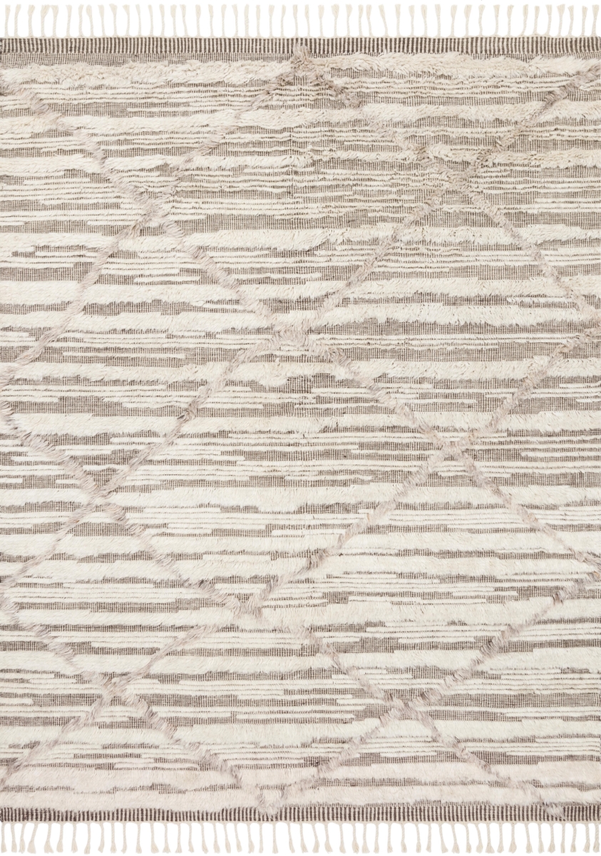 KHALKF-07IVTA4060 4 x 6 ft. Khalid Rectangle Area Rug, Ivory & Taupe