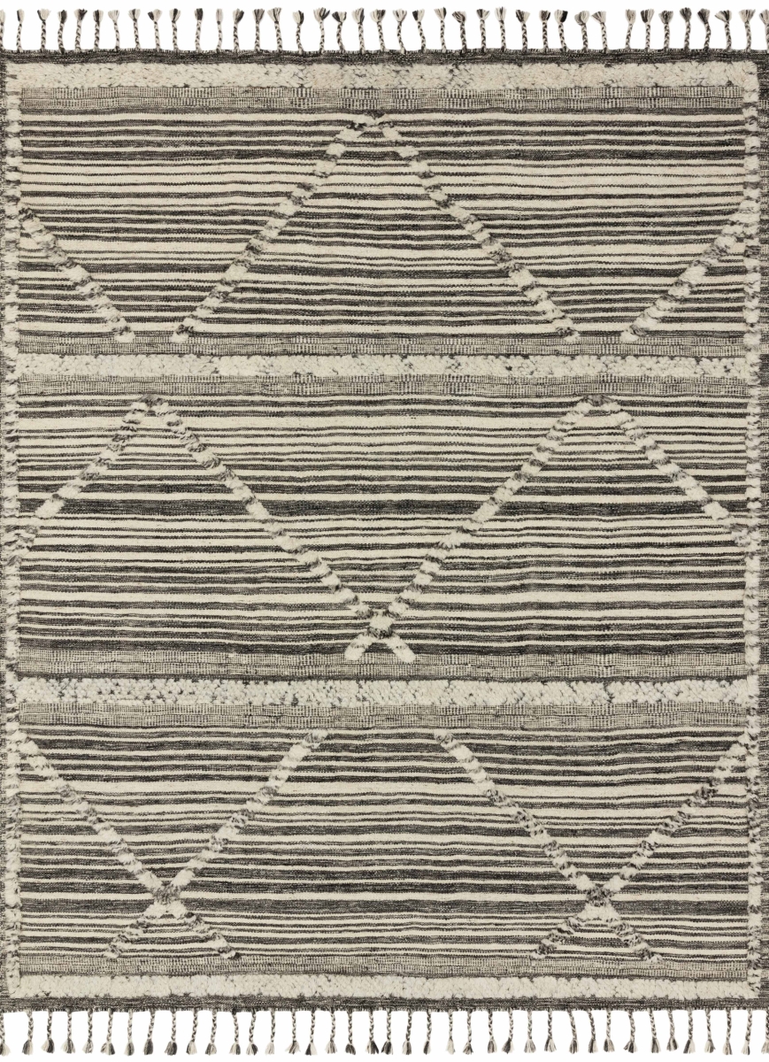 IMANIMA-01IVCC4060 4 x 6 ft. Iman IMA-01 Contemporary Hand Knotted Rectangle Area Rug, Ivory & Charcoal