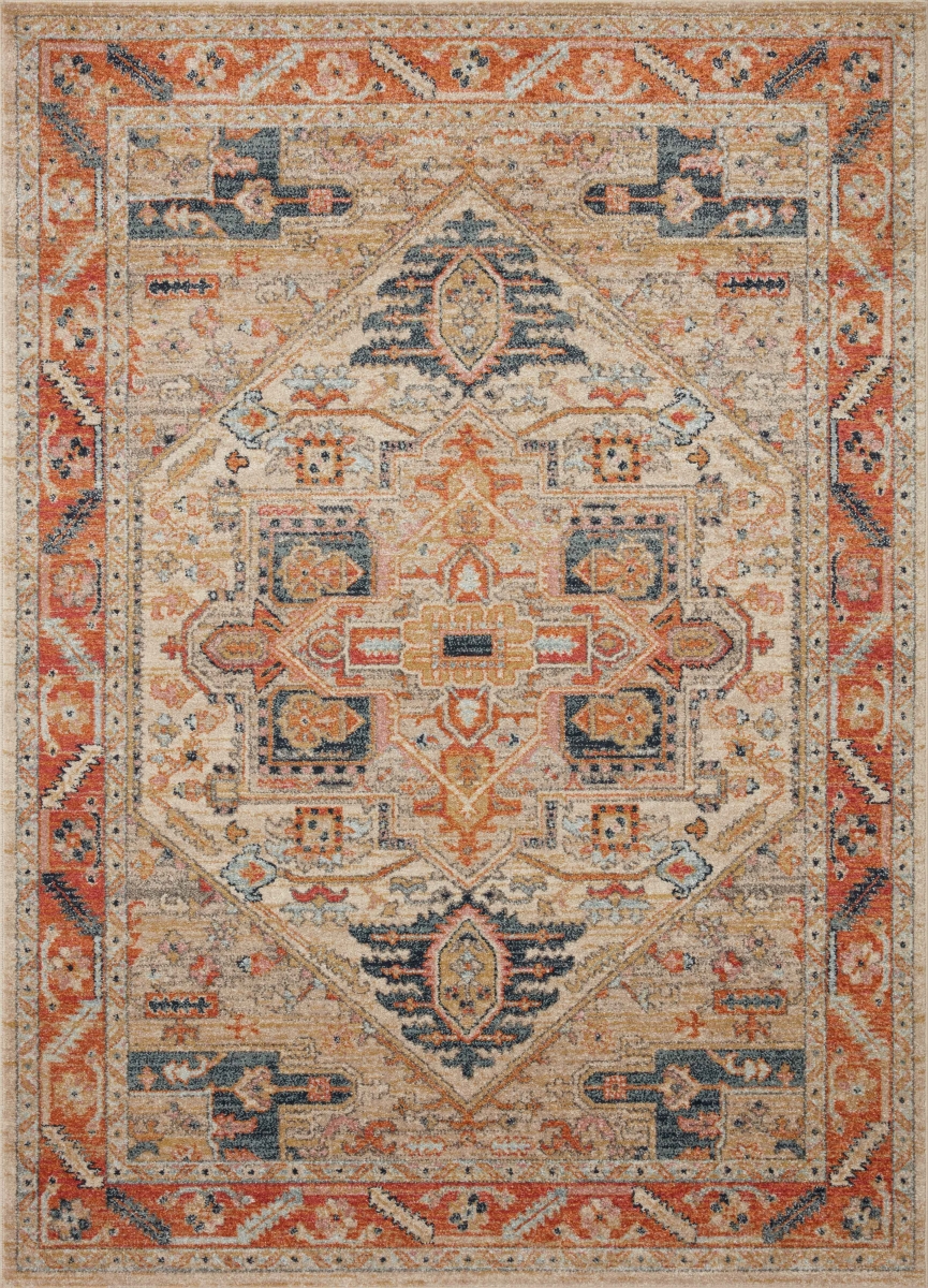 JOCEJOC-01SAML2340 2 ft.-3 in. x 4 ft. Jocelyn Power Loomed Transitional Rectangle Rug, Sand & Multi Color