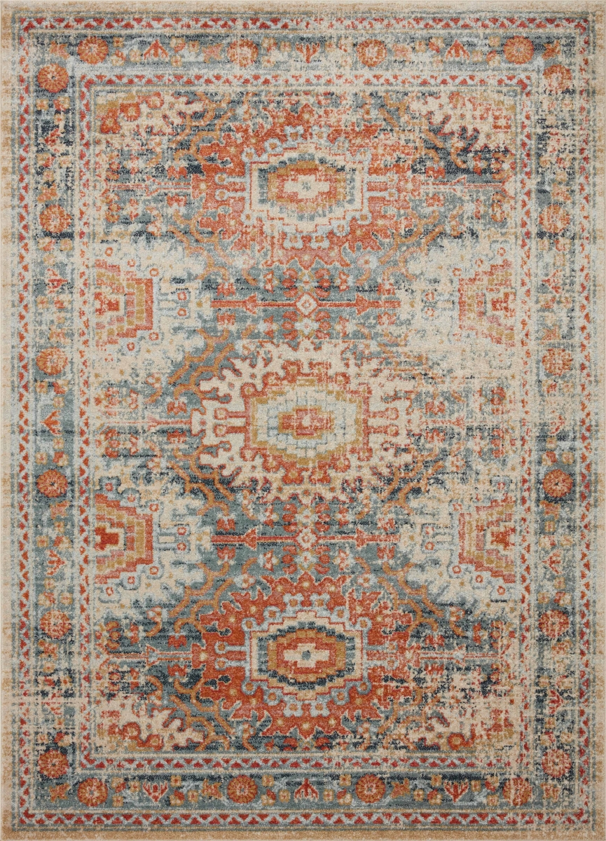 7 ft.-10 in. x 10 ft. Jocelyn Power Loomed Transitional Rectangle Rug - Mist & Multi Color