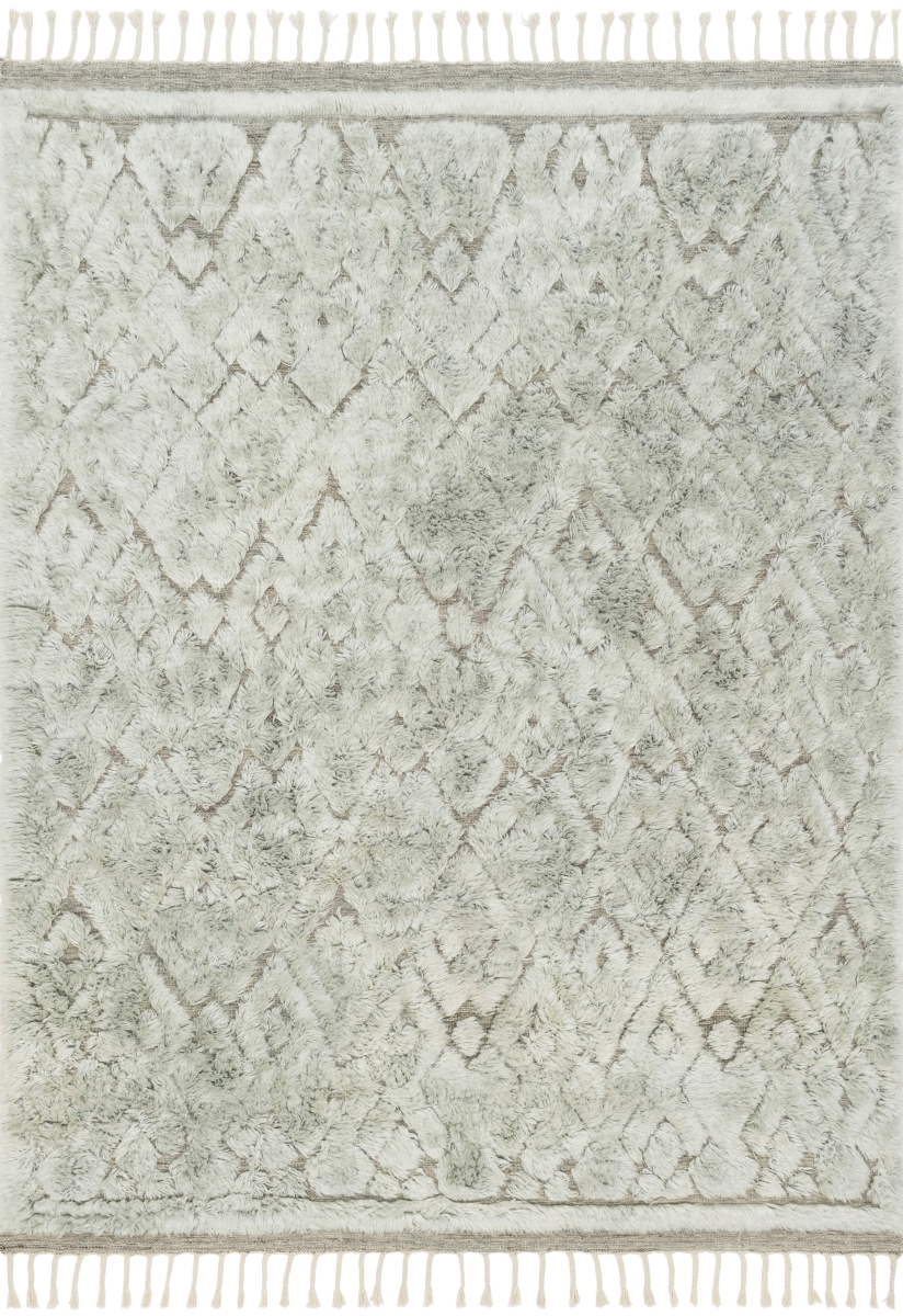Loloi HYGGYG-01GYMI2030 2 x 3 ft. Hugge Rectangular Hand Loomed Area Throw Rug, Gray & Mist