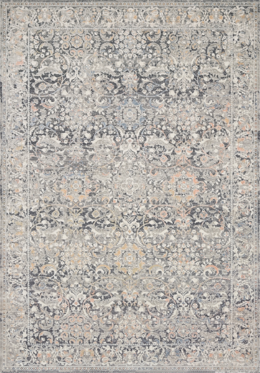 LCIALUC-04GYMI2030 2 x 3 ft. Lucia Power Loomed Transitional Rectangle Rug, Grey & Mist