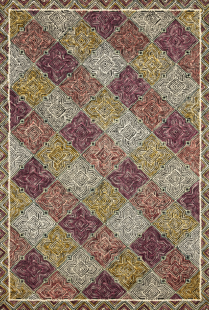 SPECSPE-03CCML2050 2 x 5 ft. Spectrum Hooked Contemporary Rectangle Area Rug, Charcoal & Multi Color