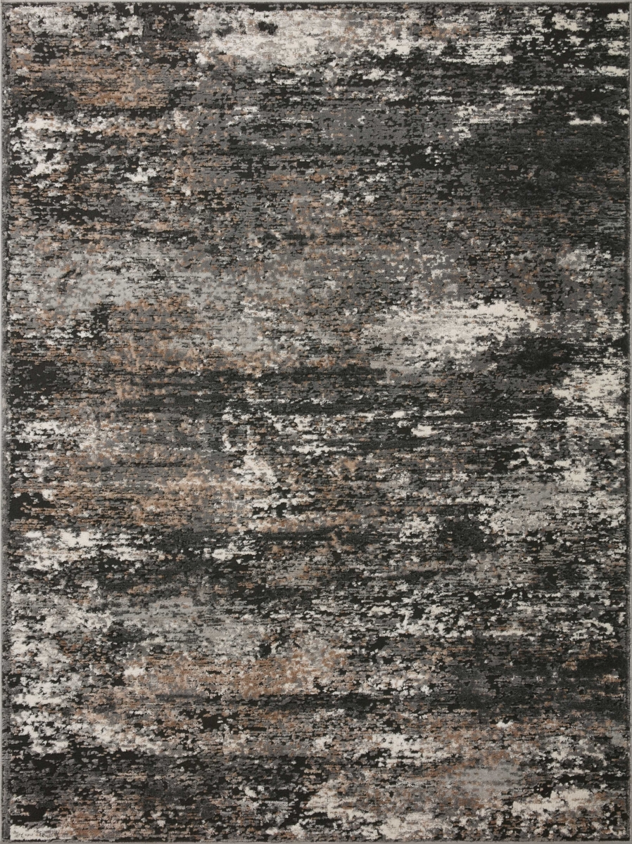 ESTEEST-03CCGN160S 18 x 18 in. Sample Estelle Power Loomed Transitional Square Area Rug, Charcoal & Granite