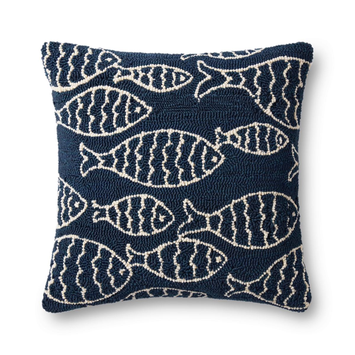 PSETP0908NV00PIL3 Transitional Hooked Pillow, Navy - 22 x 22 in.
