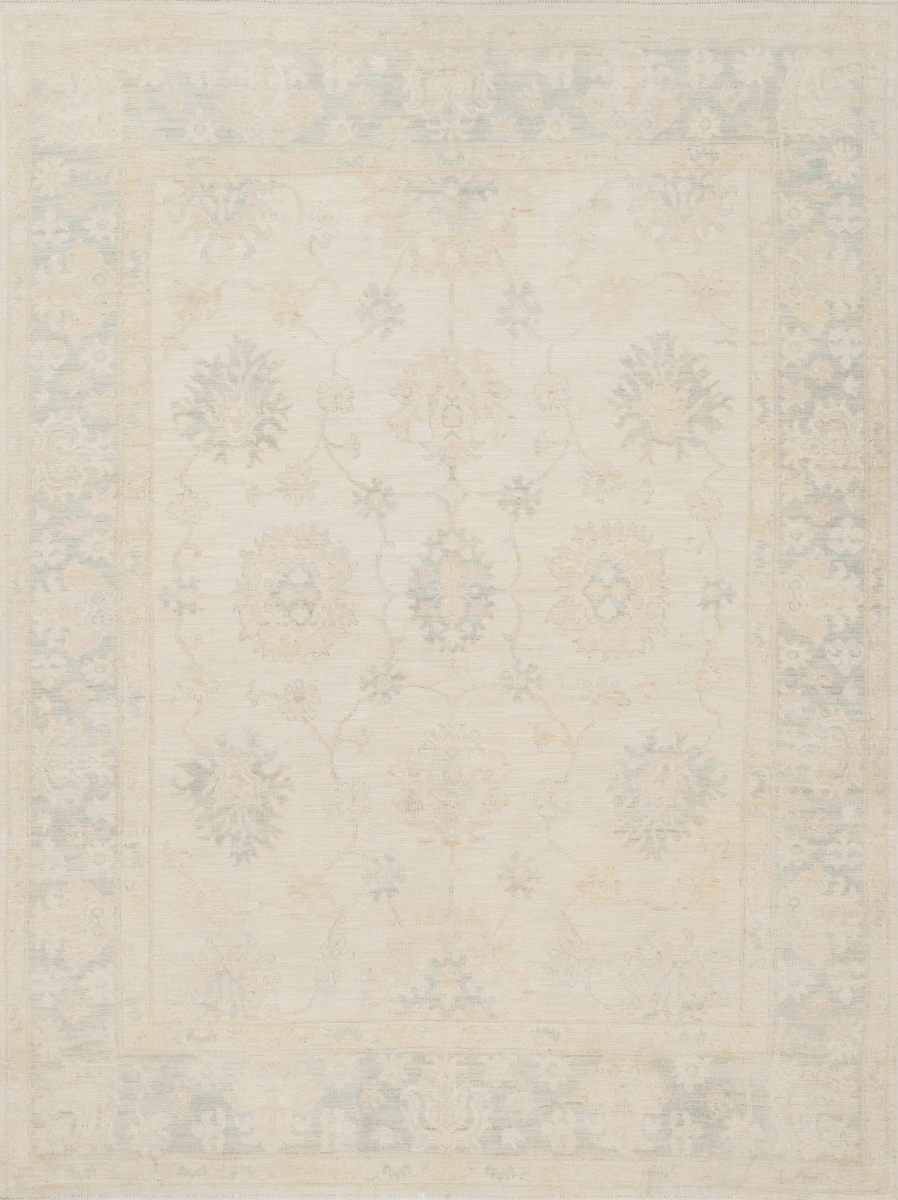 Loloi KINSKS-04SNLB2030 2 x 3 ft. Hand Knotted Kingsley Traditional Rectangle Area Rug, Stone & Light Blue