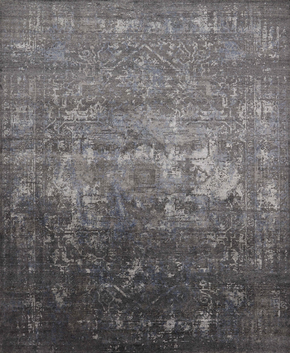 Loloi DELPDL-06CCSL2030 2 x 3 ft. Hand Knotted Delphi Contemporary Rectangle Area Rug, Charcoal & Slate