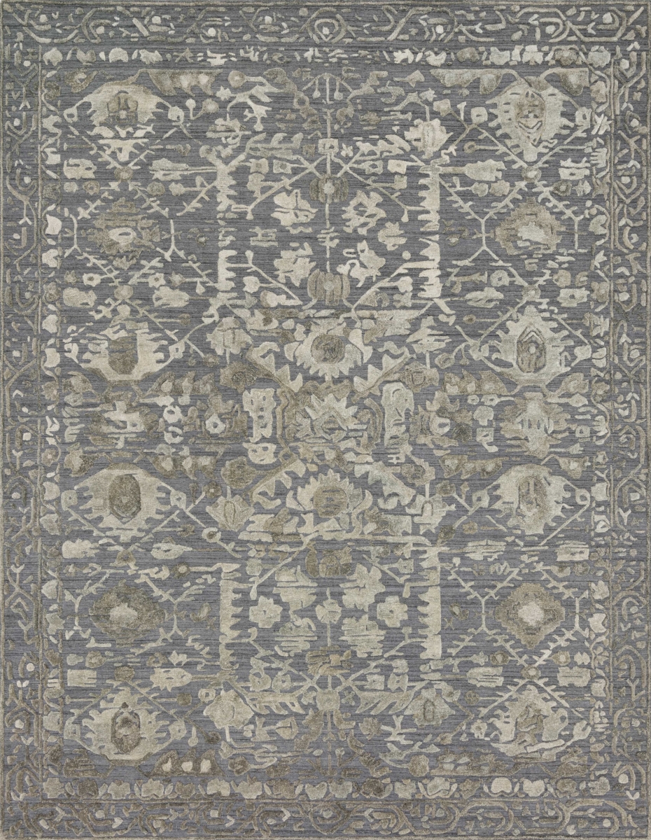 Loloi EMMEEMM-03CCSN2030 2 x 3 ft. Hand Loomed Emmett Transitional Rectangle Area Rug, Charcoal & Stone