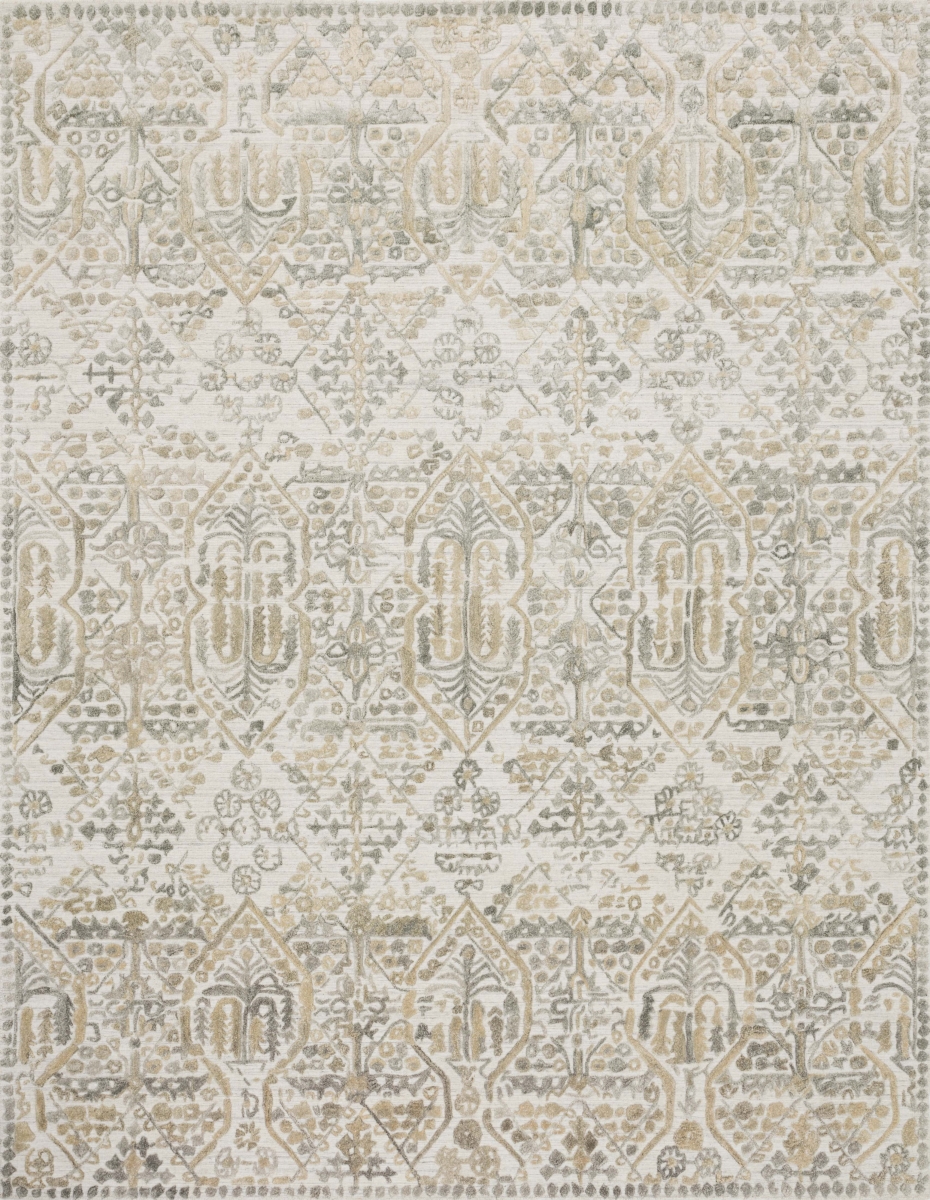 Loloi EMMEEMM-04IVNA2030 2 x 3 ft. Hand Loomed Emmett Transitional Rectangle Area Rug, Ivory & Natural