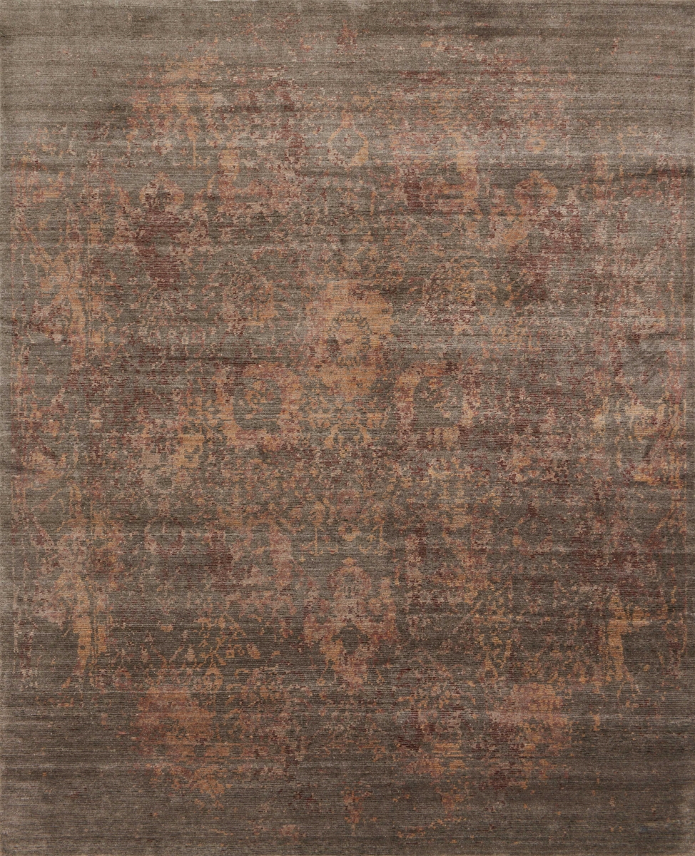 Loloi DELPDL-02ASSQ2030 2 x 3 ft. Hand Knotted Delphi Contemporary Rectangle Area Rug, Ash & Spice