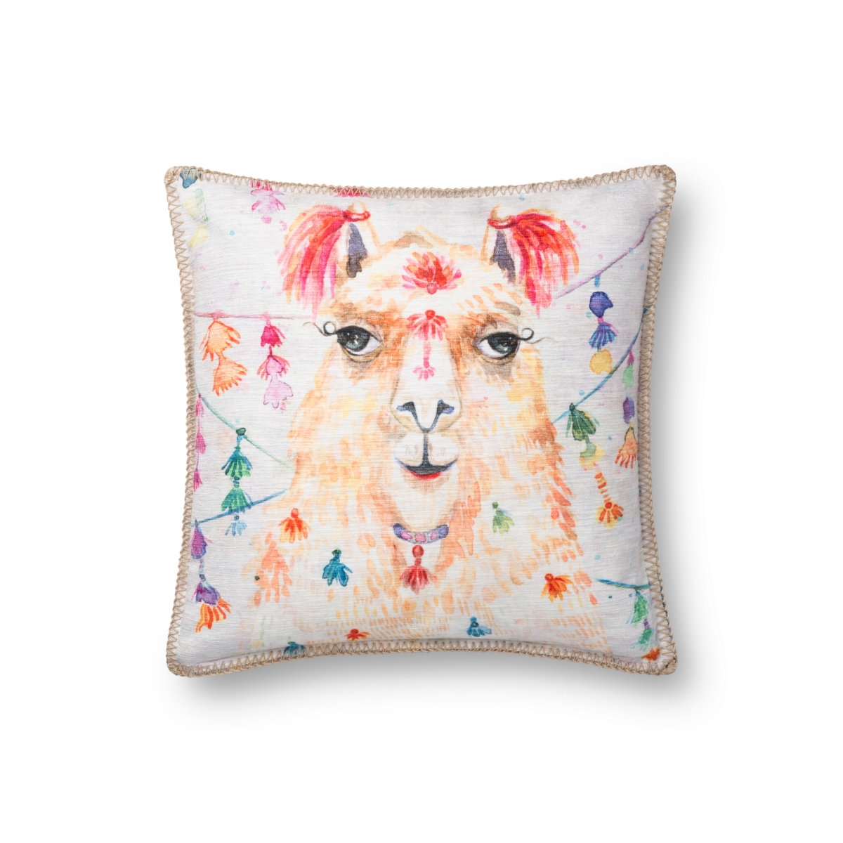 Loloi DSETP0741ML00PIL1 18 x 18 in. Pillows Cover with Down, Multi Color