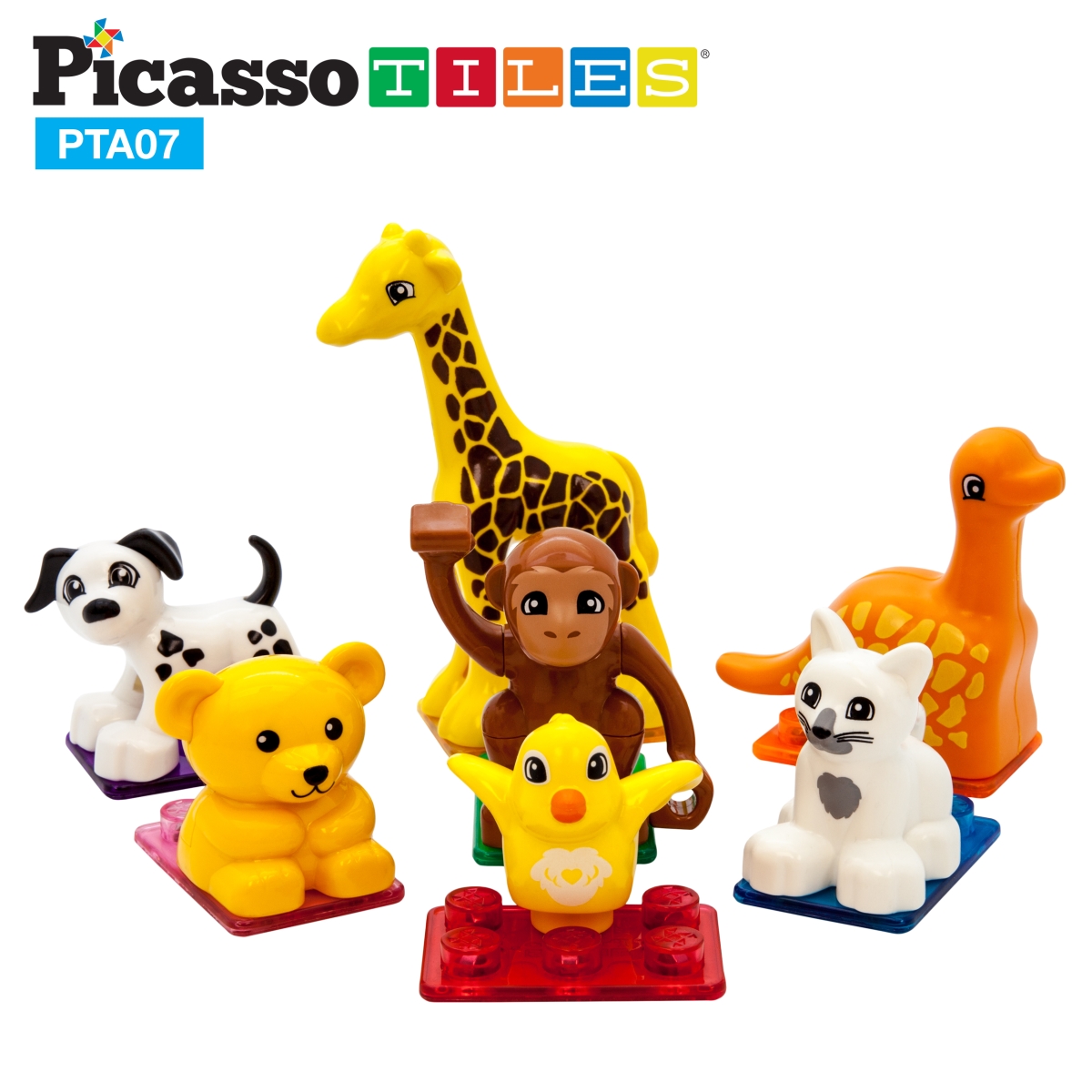 Picture of Picasso Tiles PTA07 Animal Character Figures Toys