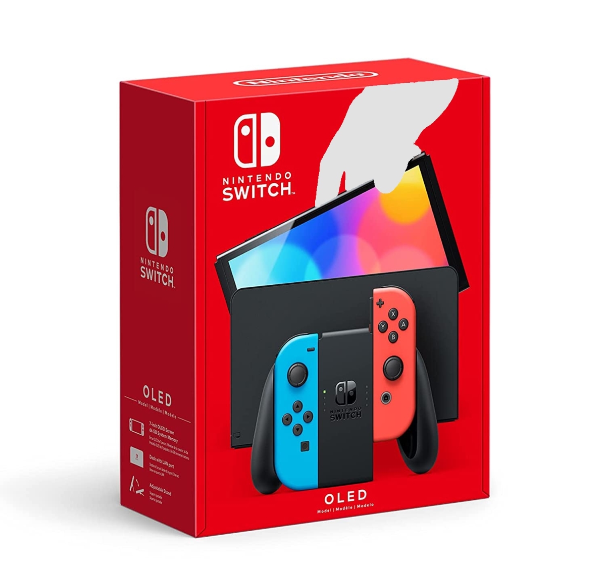 Picture of Nintendo 115461 OLED Model Switch with Red & Blue Joy-Con
