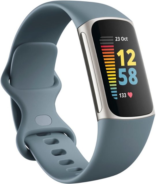 Picture of Fitbit FB421SRBU Charge 5 Advanced Fitness Health Tracker, Steel Blue