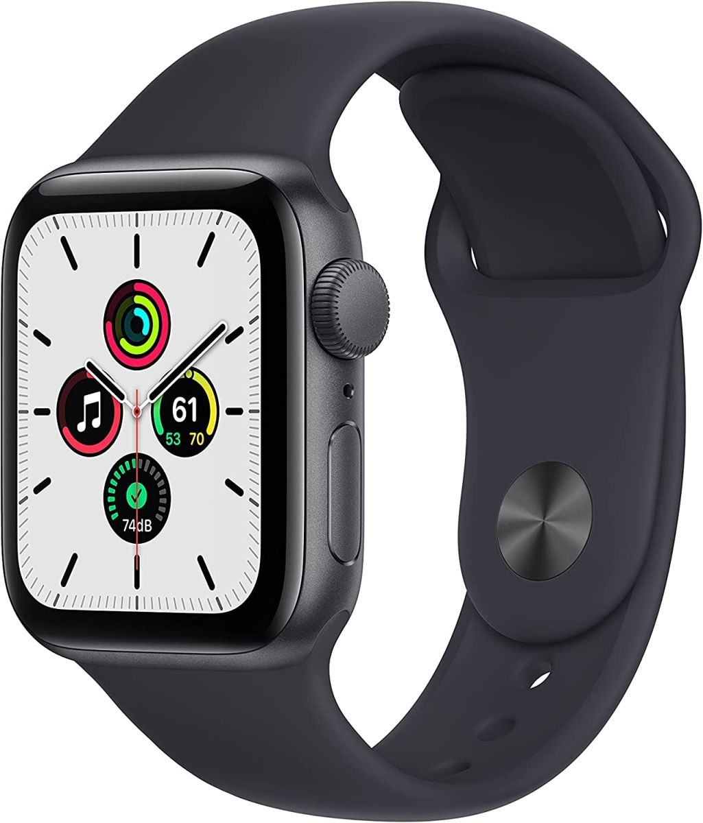 Picture of Apple MKQ13LL-A 40 mm SE Space Gray Aluminum Case Apple Watch with Midnight Sport Band
