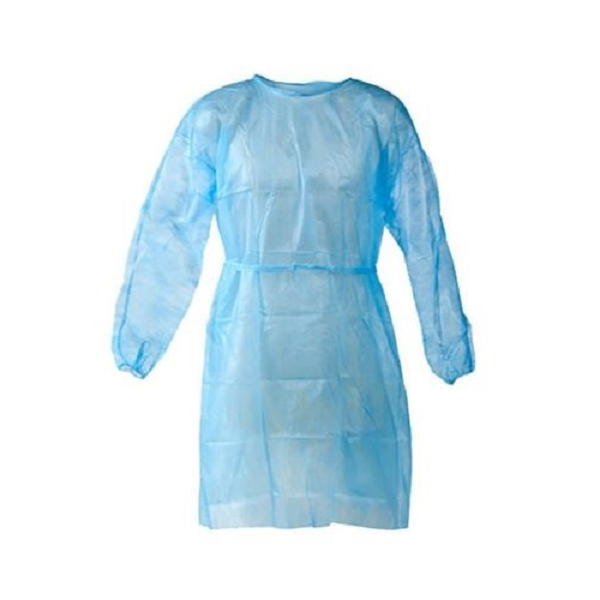 Blue.Gown Blue Disposable Isolation Gowns, Universal Size - Pack of 10