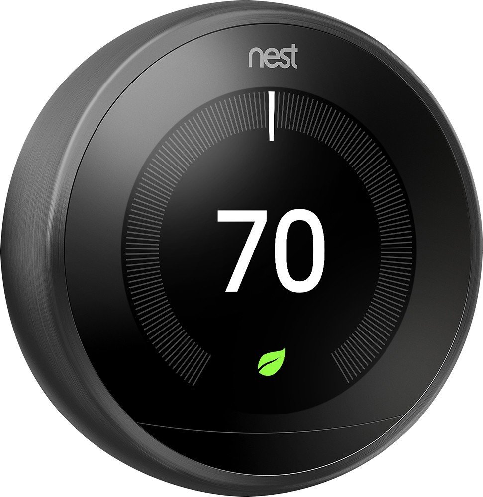 Picture of Google T3016US 3rd Generation Nest Learning Thermostat&#44; Black