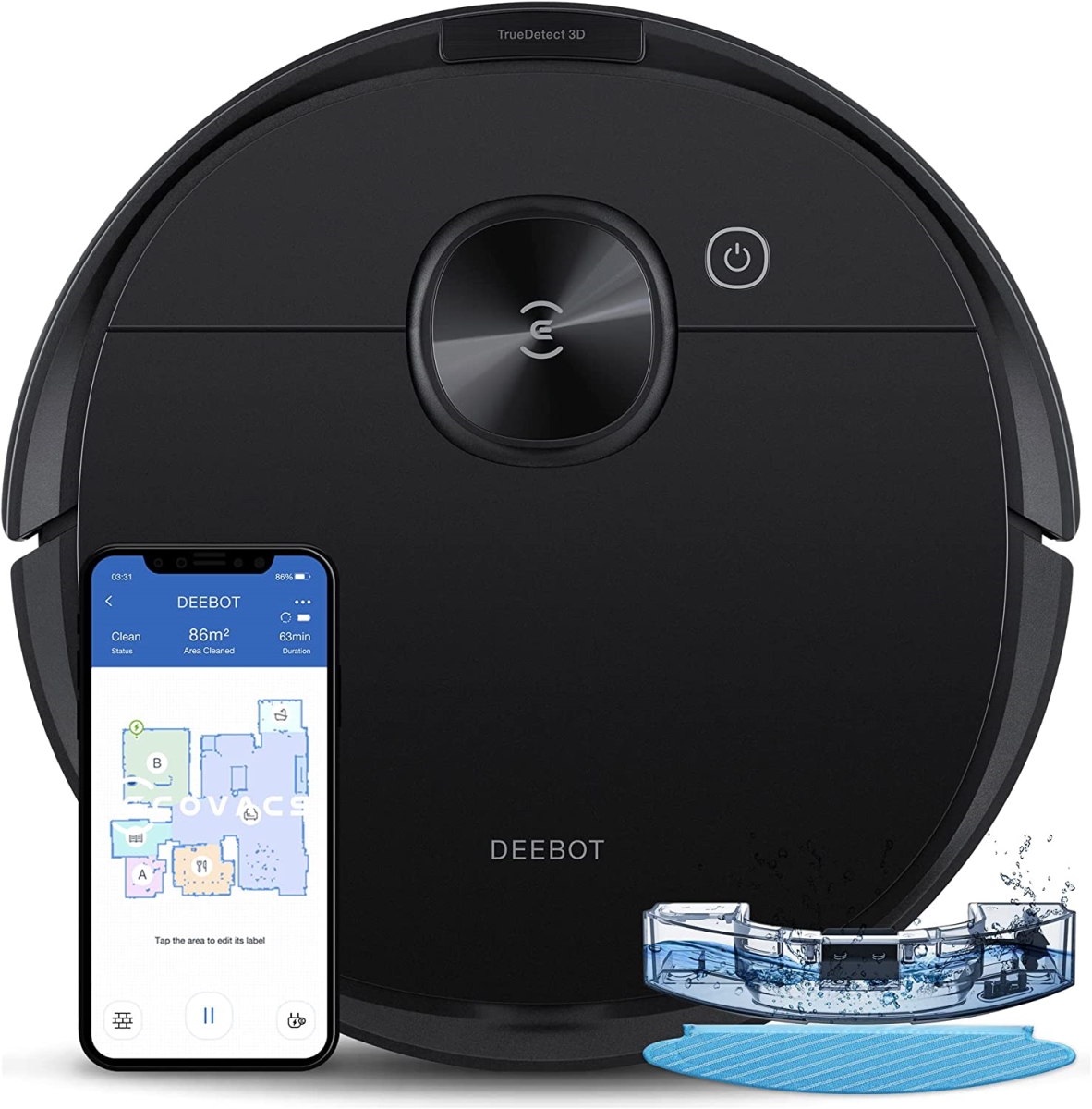 OZMON8P Deebot N8 Pro Robot Vacuum & Mop