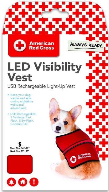 Picture of Penn Plax PP08503 American Red Cross Light Up Safety Visibility Vest - Small