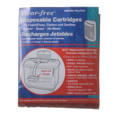 Picture of Penn Plax PP39904 Clear Free Cartridges QCF1 - Pack of 2